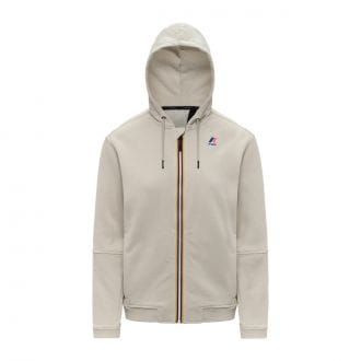 K-way K1126hw Felpa Full Zip Cappuccio Logo Prosper Poli Cotton Casual Uomo