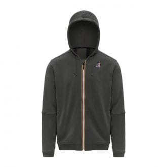K-way K1126hw Felpa Full Zip Cappuccio Logo Prosper Poli Cotton Casual Uomo
