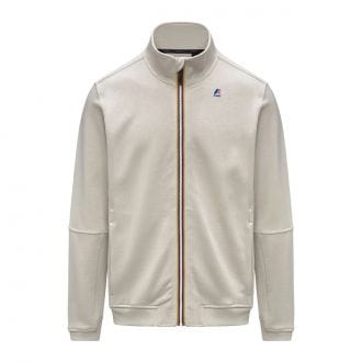 K-way K1126iw Felpa Full Zip Logo Pepin Poli Cotton Casual Uomo