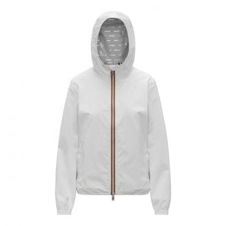 K-way K21346w Giacca Cappuccio Lily Eco Stretch Dot Donna Giacconi Donna