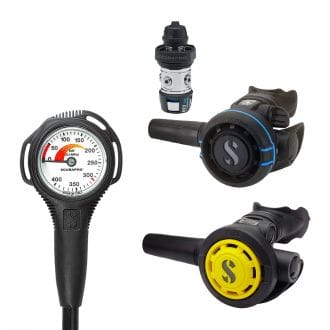 SCUBAPRO MK2 EVO DIN300 R105 + OCTOPUS R095 + MANOMETRO COMPACT S 