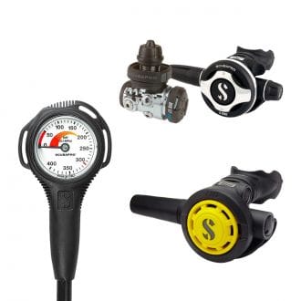 SCUBAPRO MK17 EVO2 DIN300 S600 + OCTOPUS R095 + MANOMETRO COMPACT S 