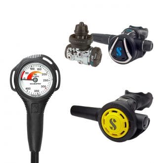 SCUBAPRO MK17 EVO2 DIN300 C370 + OCTOPUS R095 + MANOMETRO COMPACT S 