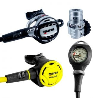 MARES ATLAS ADJ 62X TBP DIN300 + OCTOPUS ROVER + MANOMETRO MISSION COMPACT