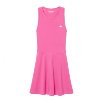 Lacoste Ef0144 Abitino Smanicato Con Short Abbinato Donna Abbigliamento Tennis Donna