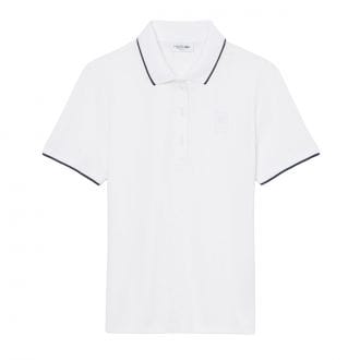 Lacoste Pf0232 Polo Ricami All Over Logo Tennis Donna Abbigliamento Tennis Donna