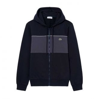 Lacoste Sh0892 Felpa Cappuccio Full Zip Color Block Casual Uomo