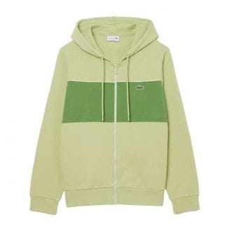 Lacoste Sh0892 Felpa Con Cappuccio Full Zip Color Block Casual Uomo
