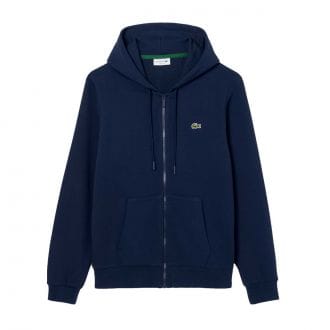 Lacoste Sh9809 Felpa Cappuccio Full Zip Piquet Casual Uomo