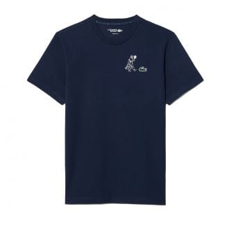 Lacoste Th0147 T Shirt Regular People Tennis Abbigliamento Tennis Uomo
