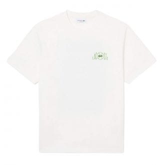 Lacoste Th2197 T Shirt Classic Fit Stampa Retro Tennis Abbigliamento Tennis Uomo