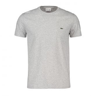 Lacoste Th6709 T-shirt Logo In Cotone Pima Grigia Casual Uomo
