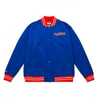 Mitchell & Ness Ojbf3413 Jacket Heavyweight Satin University Of Florida Abbigliamento Basket Uomo