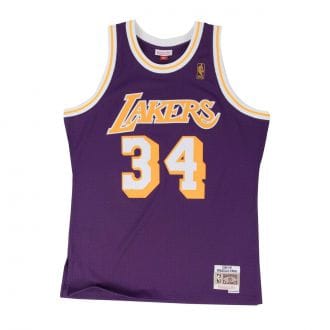 Mitchell & Ness Smjygs18178 Canotta Swingman O'neal 34 Lakers Squadre Basket Uomo