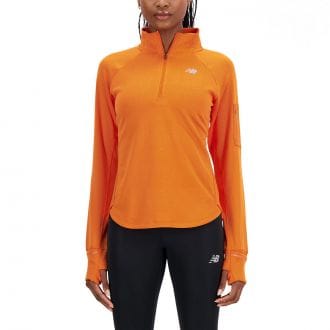 New Balance Wt23252cen Maglia Manica Lunga 1/2 Zip Heat Grid Donna Abbigliamento Running Donna