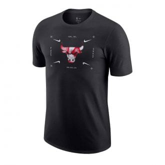 Nike Dz0265 T-shirt Bulls Logo Abbigliamento Basket Uomo