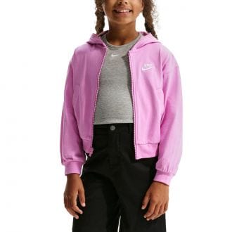 Nike Fn8595 Felpa Full Zip Con Cappuccio Bambina Abbigliamento Bambino Junior