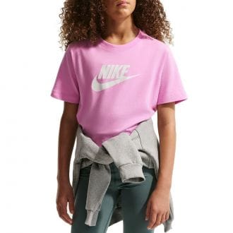 Nike Fz5548 T-shirt Crop Logo Futura Bambina Abbigliamento Bambino Junior