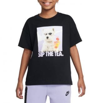 Nike Hq2337 T-shirt Sip The Tea Bambina Abbigliamento Bambino Junior
