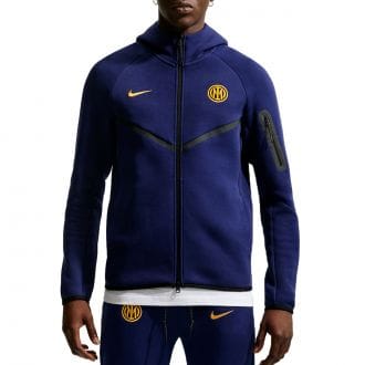 Nike Ii3216 Felpa Full Zip Con Cappuccio Tech Fleece Inter Squadre Calcio Uomo