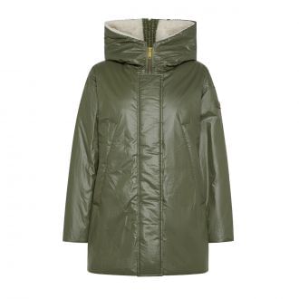 Peuterey Ped5454 Giacca Cerata Con Cappuccio Cork Zg Eco Fur Donna Giacconi Donna