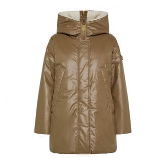 Peuterey Ped5454 Giacca Cerata Con Cappuccio Cork Zg Eco Fur Donna Giacconi Donna
