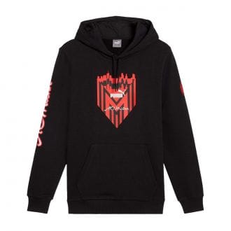 Puma 774030 Felpa Con Cappuccio Ftblicons Milan Squadre Calcio Uomo