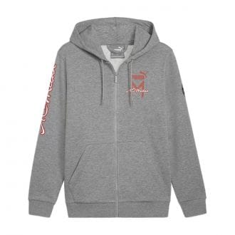 Puma 774463 Felpa Full Zip Con Cappuccio Ftblicons Milan Squadre Calcio Uomo