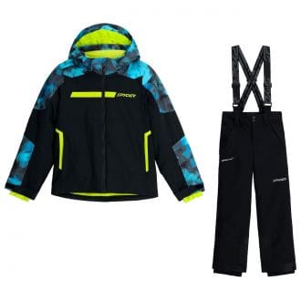 Spyder 38sg075401+38sg125404+blk Completo Giacca Challenger + Pantaloni Propulsion Ragazzo Abbigliamento Sci Junior