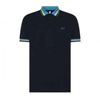 Sun 68 A35117 Polo Collar Multi Stripes Casual Uomo