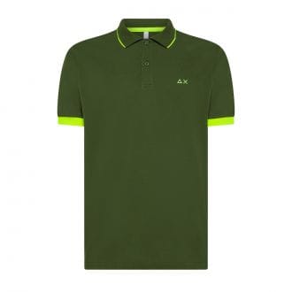 Sun 68 A35120 Polo Smal Stripe Fluo Casual Uomo