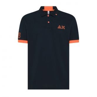 Sun 68 A35122 Polo Macro Logo Fluo Casual Uomo