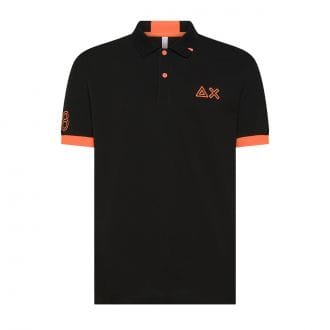 Sun 68 A35122 Polo Macro Logo Fluo Casual Uomo