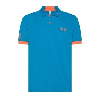 Sun 68 A35122 Polo Macro Logo Fluo Casual Uomo