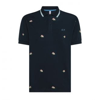 Sun 68 A35128 Polo Full Embrodery Casual Uomo
