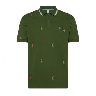 Sun 68 A35128 Polo Full Embrodery Casual Uomo