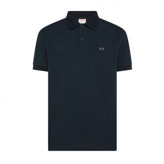 Sun 68 A36115 Polo Print Under Collar Casual Uomo