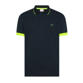 Sun 68 A36120 Polo Smal Stripe Fluo Casual Uomo