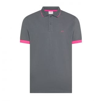 Sun 68 A36120 Polo Smal Stripe Fluo Casual Uomo