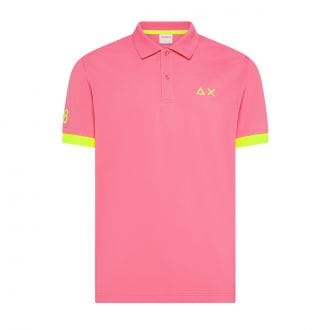 Sun 68 A36121 Polo Macro Logo Fluo Casual Uomo