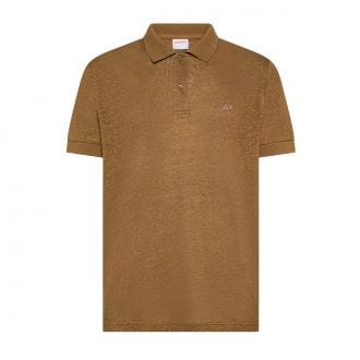 Sun 68 A36130 Polo Jersey Linen Solid 100% Casual Uomo