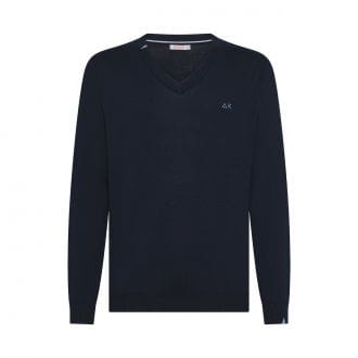 Sun 68 K35102 Maglione Scollo V In Cotone Casual Uomo