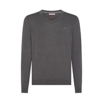 Sun 68 K35102 Maglione Scollo V In Cotone Casual Uomo