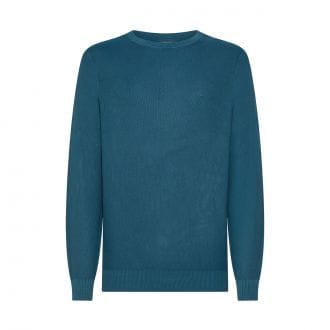 Sun 68 K35118 Maglione Girocollo In Cotone A Grana Di Riso Vintage Casual Uomo