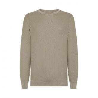 Sun 68 K35118 Maglione Girocollo In Cotone A Grana Di Riso Vintage Casual Uomo