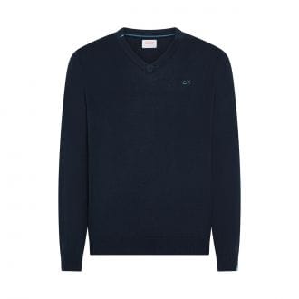 Sun 68 K36102 Maglione Scollo V Cotone Casual Uomo