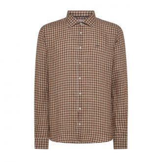Sun 68 S35110 Camicia Linen Micro Chec Casual Uomo