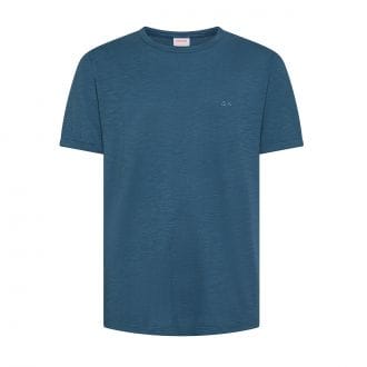 Sun 68 T36115 T Shirt Cotone Fiammato Logo Casual Uomo