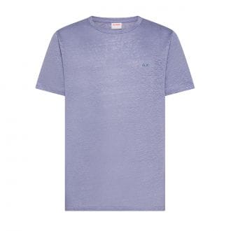 Sun 68 T36130 T Shirt Girocollo Jersey Linen Solid Casual Uomo