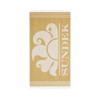 Sundek Am401atc1000 Telo Logo In Cotone Con Frange Mare Uomo